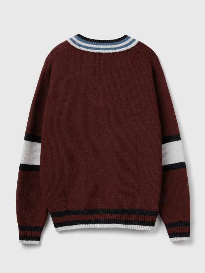 V NECK SWEATER L/S Men image number 6